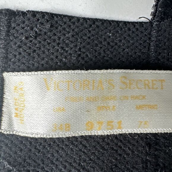 Vintage Victoria’s Secret Gold Label Lace Corset Bustier Sheer 34B Black - Picture 2 of 11